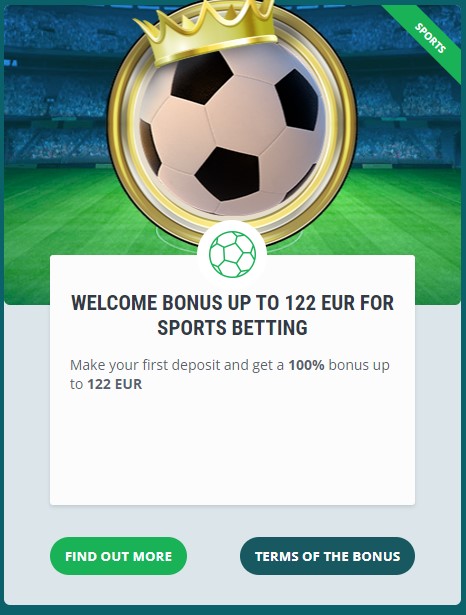 22Bet Welcome Bonus